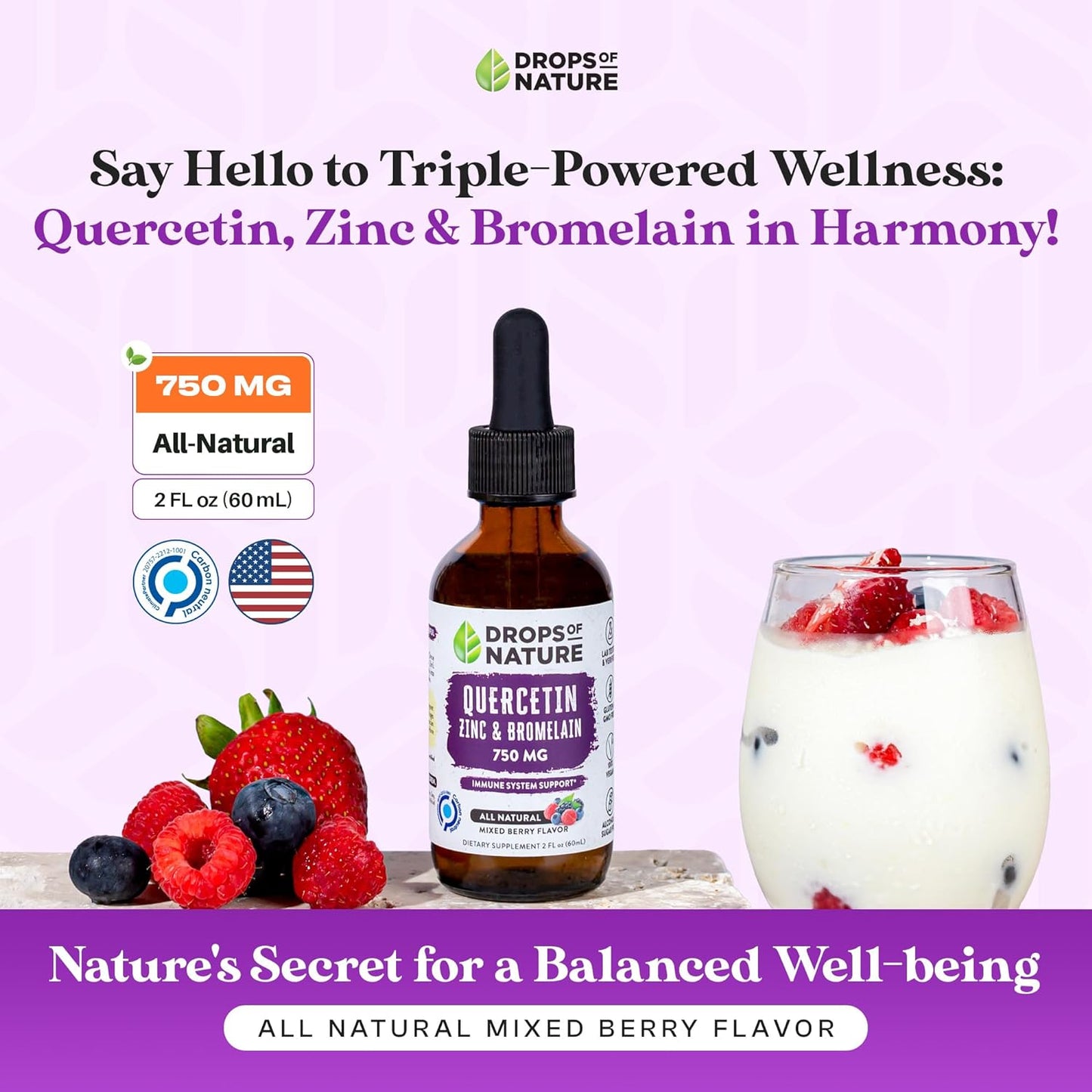 Quercetin, Zinc & Bromelain